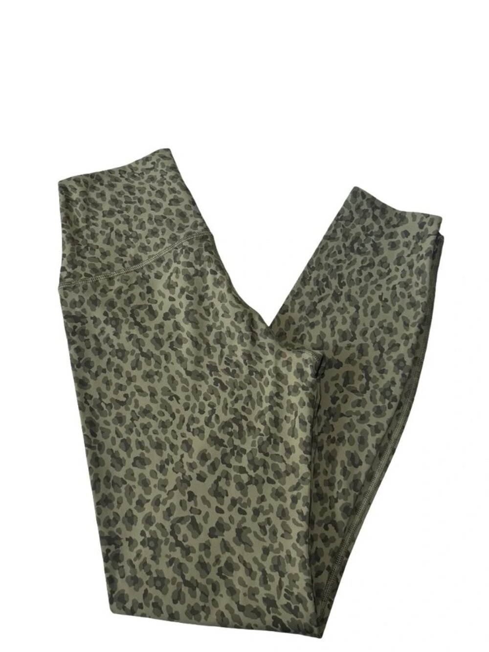 TaviSculpt High Waisted 7/8 Leggings in Olive leopard- Small - Picture 6 of 8